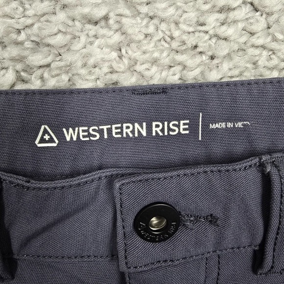 Western Rise Pants Mens 31 (Fits 30x30) Gray AT Slim Straight‎ Stretch Travel - Picture 4 of 13